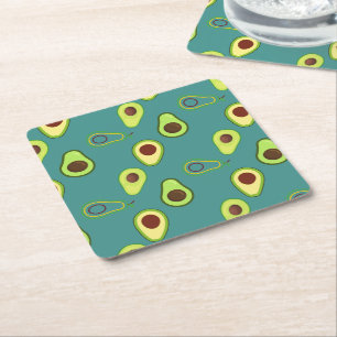 Schattigee Avocado slice zomer Groene gradiënt Pat Kartonnen Onderzetters