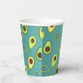 Schattigee Avocado slice zomer Groene gradiënt Pat Papieren Bekers (Rechts)