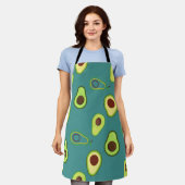 Schattigee Avocado slice zomer Groene gradiënt Pat Schort (Gedragen)