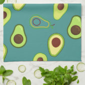 Schattigee Avocado slice zomer Groene gradiënt Pat Theedoek (Gevouwen)