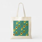 Schattigee Avocado slice zomer Groene gradiënt Pat Tote Bag (Achterkant)
