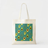 Schattigee Avocado slice zomer Groene gradiënt Pat Tote Bag (Voorkant)
