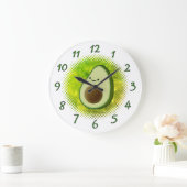 Schattigee Avocado Tekening Waterverf Achtergrond Grote Klok (Huis)