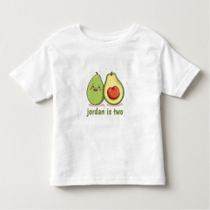 Schattigee avocado twee jaar verjaardagscadeau Kin Kinder Shirts