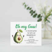 Schattigee avocado verwijzing onroerend goed marke briefkaart (Staand voorkant)