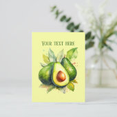 Schattigee avocado Voeg bericht toe Briefkaart (Staand voorkant)