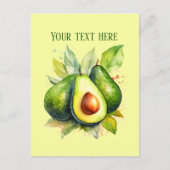 Schattigee avocado Voeg bericht toe Briefkaart (Voorkant)