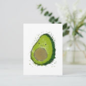 Schattigee avocado-Waterverf Briefkaart (Staand voorkant)