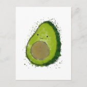 Schattigee avocado-Waterverf Briefkaart (Voorkant)