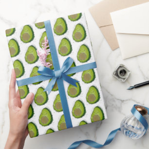 Schattigee avocado-Waterverf Cadeaupapier