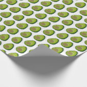 Schattigee avocado-Waterverf Cadeaupapier (Hoek)