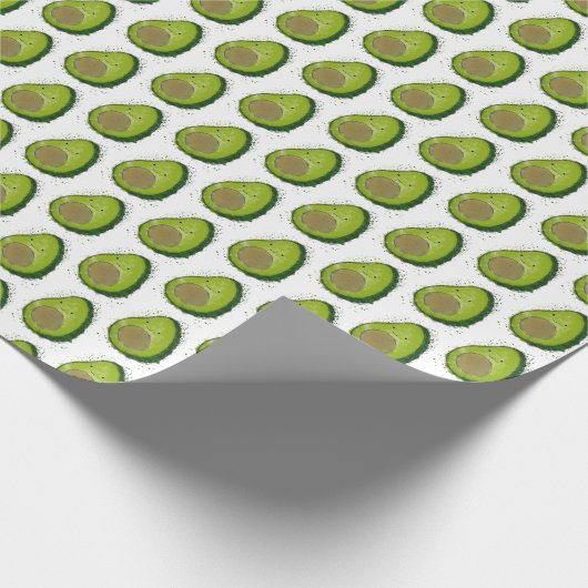 Schattigee avocado-Waterverf Cadeaupapier (Hoek)