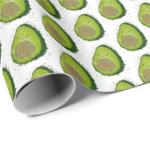 Schattigee avocado-Waterverf Cadeaupapier (Rol Hoek)