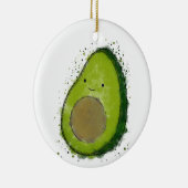 Schattigee avocado-Waterverf Keramisch Ornament (Rechts)