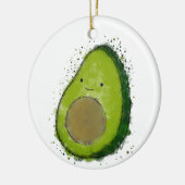 Schattigee avocado-Waterverf Keramisch Ornament (Links)