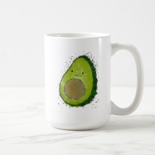 Schattigee avocado-Waterverf Koffiemok (Rechts)
