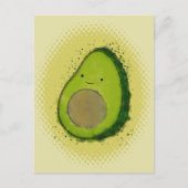 Schattigee avocado Waterverf  stijlprint Briefkaart (Voorkant)