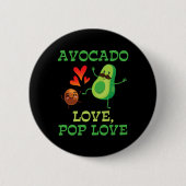 Schattigee avocado's dansen samen Avocado Love Pop Ronde Button 5,7 Cm (Voorkant)