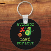 Schattigee avocado's dansen samen Avocado Love Pop Sleutelhanger (Voorkant)
