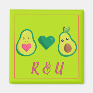 Schattigee avocado's in de liefde magneet