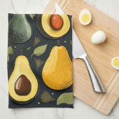 Schattigee avocado's keukenhanddoek (Quarter Fold)
