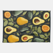 Schattigee avocado's keukenhanddoek (Horizontaal)