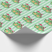 Schattigee avocado's met kerstmis cadeaupapier (Hoek)