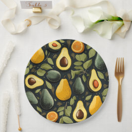 Schattigee avocado's papier bord