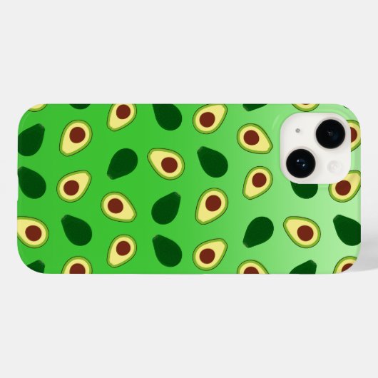 Schattigee Avocado's slice zomergroene gradiënt Pa Case-Mate iPhone Case (Achterkant (horizontaal))