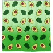 Schattigee Avocado's slice zomergroene gradiënt Pa Douchegordijn (Voorkant)
