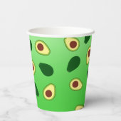 Schattigee Avocado's slice zomergroene gradiënt Pa Papieren Bekers (Achterkant)