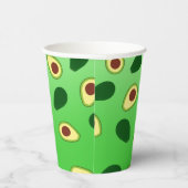 Schattigee Avocado's slice zomergroene gradiënt Pa Papieren Bekers (Rechts)