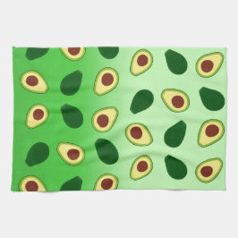 Schattigee Avocado's slice zomergroene gradiënt Pa Theedoek