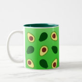 Schattigee Avocado's slice zomergroene gradiënt Pa Tweekleurige Koffiemok (Links)
