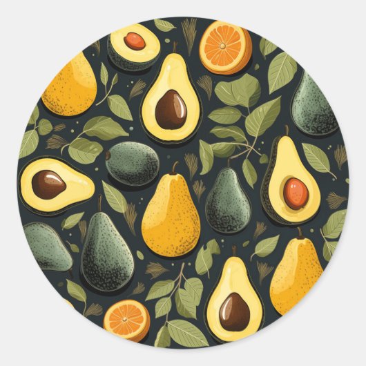 Schattigee avocado's sticker (Voorkant)