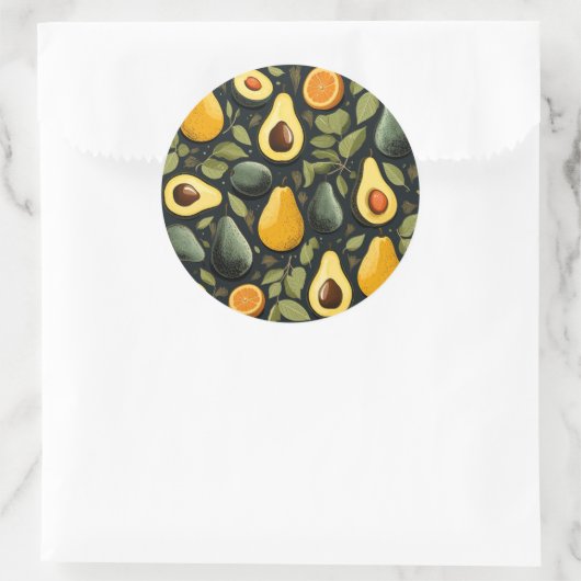 Schattigee avocado's sticker (Tas)