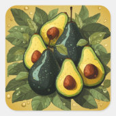 Schattigee avocado's sticker (Voorkant)