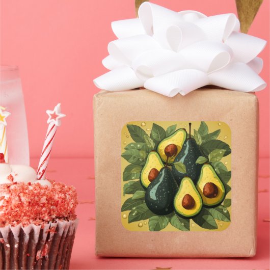 Schattigee avocado's sticker (Feest)