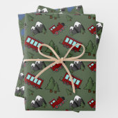 Schattigee avonturentrein inpakpapier vel (In situ)