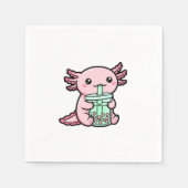 Schattigee Axolotl & Bubble Tea Servet (Voorkant)
