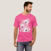 Schattigee Axolotl Chibi Stack T-shirt (Voorkant volledig)