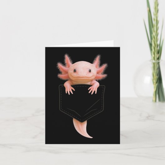 Schattigee axolotl cket grappig voor mannen vrouwe kaart (Voorkant)