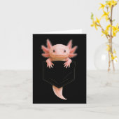Schattigee axolotl cket grappig voor mannen vrouwe kaart (Gele Bloem)