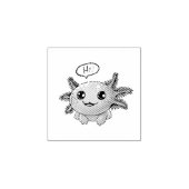 Schattigee Axolotl Comic in cartoon stijl Rubberstempel (Afrduk)