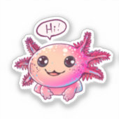 Schattigee Axolotl Comic in cartoon stijl Sticker (Voorkant)