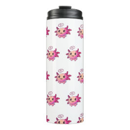 Schattigee Axolotl Comic in cartoon stijl Thermosbeker