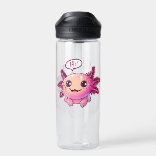 Schattigee Axolotl Comic in cartoon stijl Waterfles
