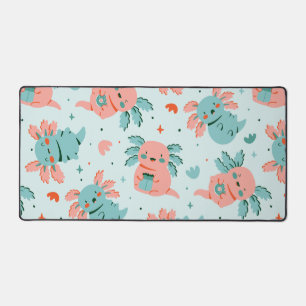 Schattigee Axolotl-deskmat Bureaumat