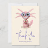 Schattigee Axolotl-docent Bedankkaart (Voorkant)