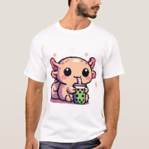 Schattigee Axolotl Drink Boba Pixel Art